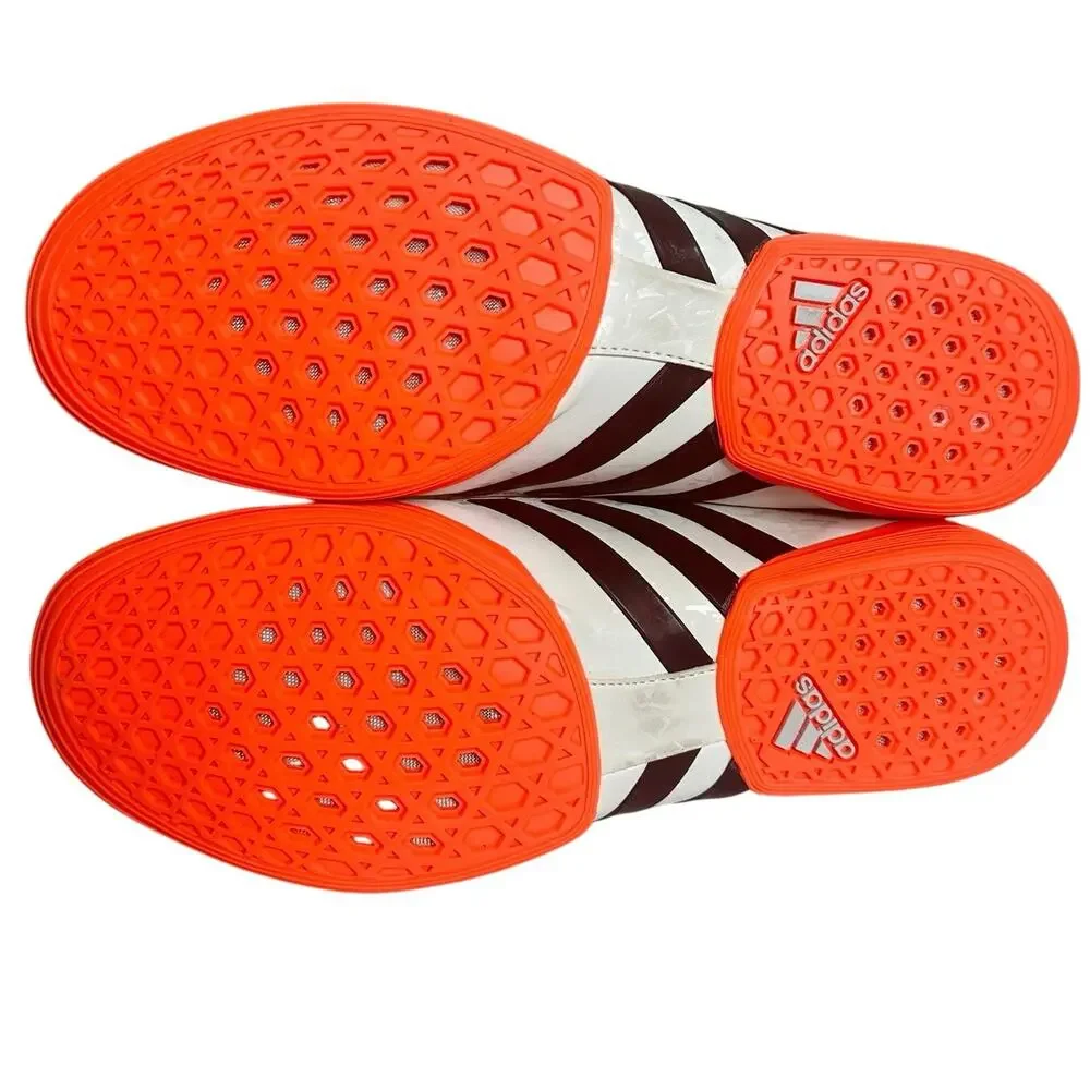 Adidas The Contestant Taekwondo Shoes Neon Orange White Size 11 Mens Slip On MMA